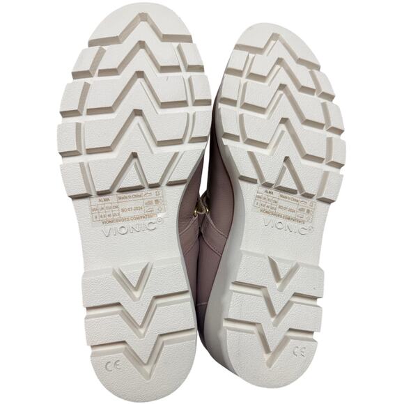 Alma Mary Jane Wedge Pump 9M NEW Champagne Leather COmfort - Picture 7 of 7